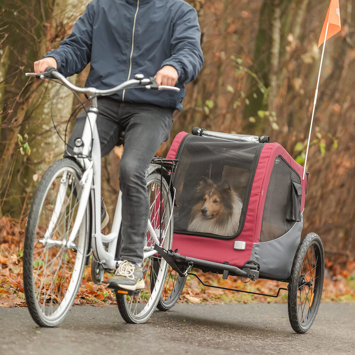 Trixie Bicycle trailer black/red 